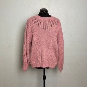 XL Sweater Sparkly Pink Purple Long Sleeve thick comfy